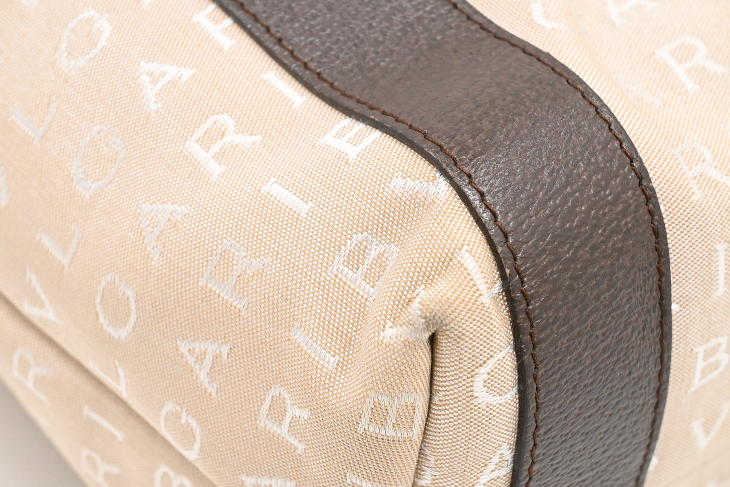 Bvlgari Tote Bag in Beige Canvas
