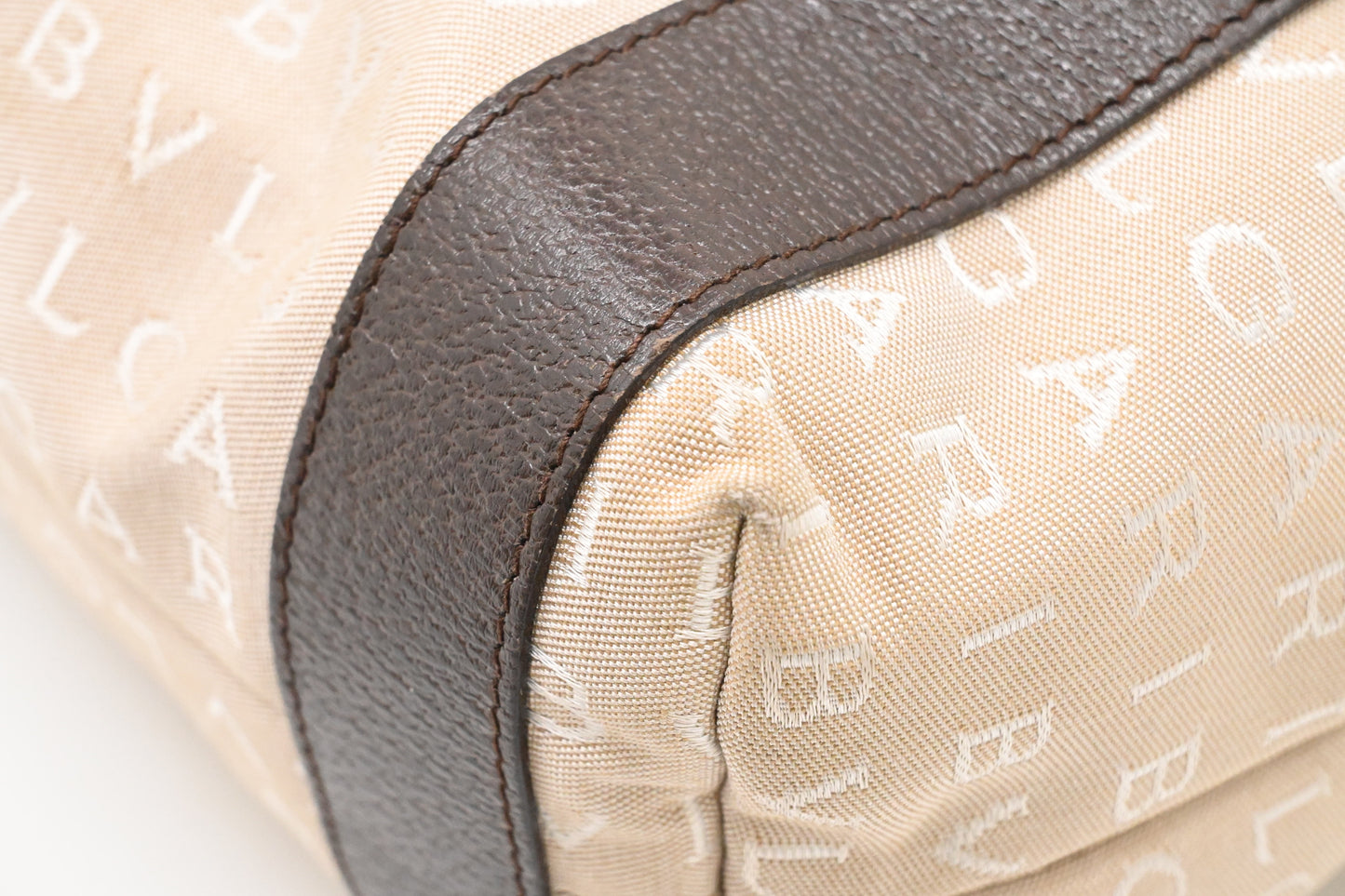 Bvlgari Tote Bag in Beige Canvas
