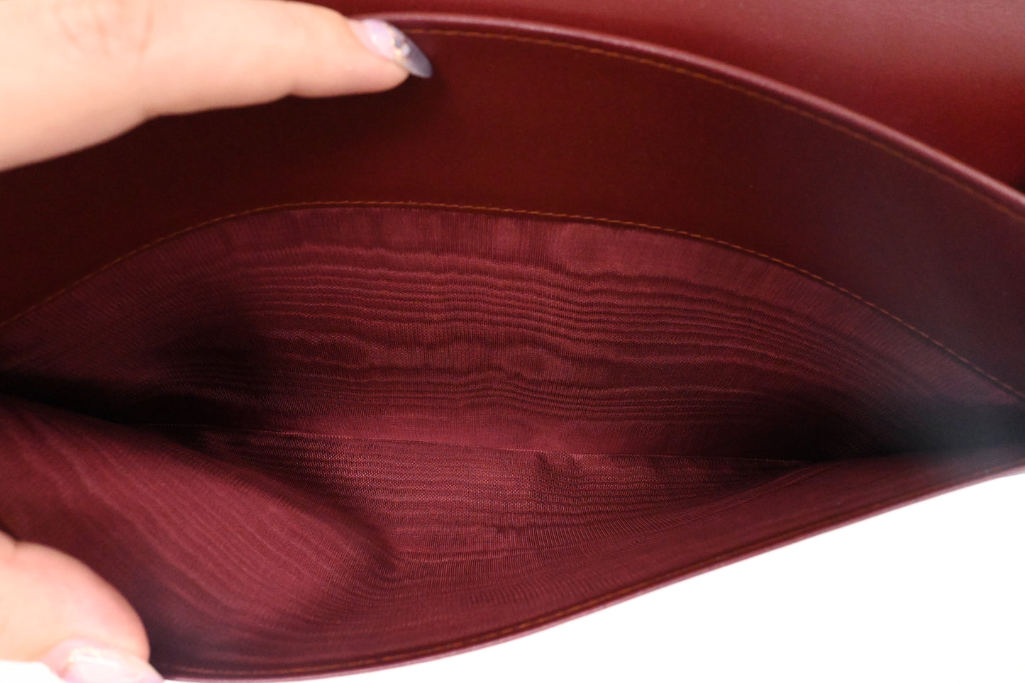 Cartier Clutch in Burgundy Leather