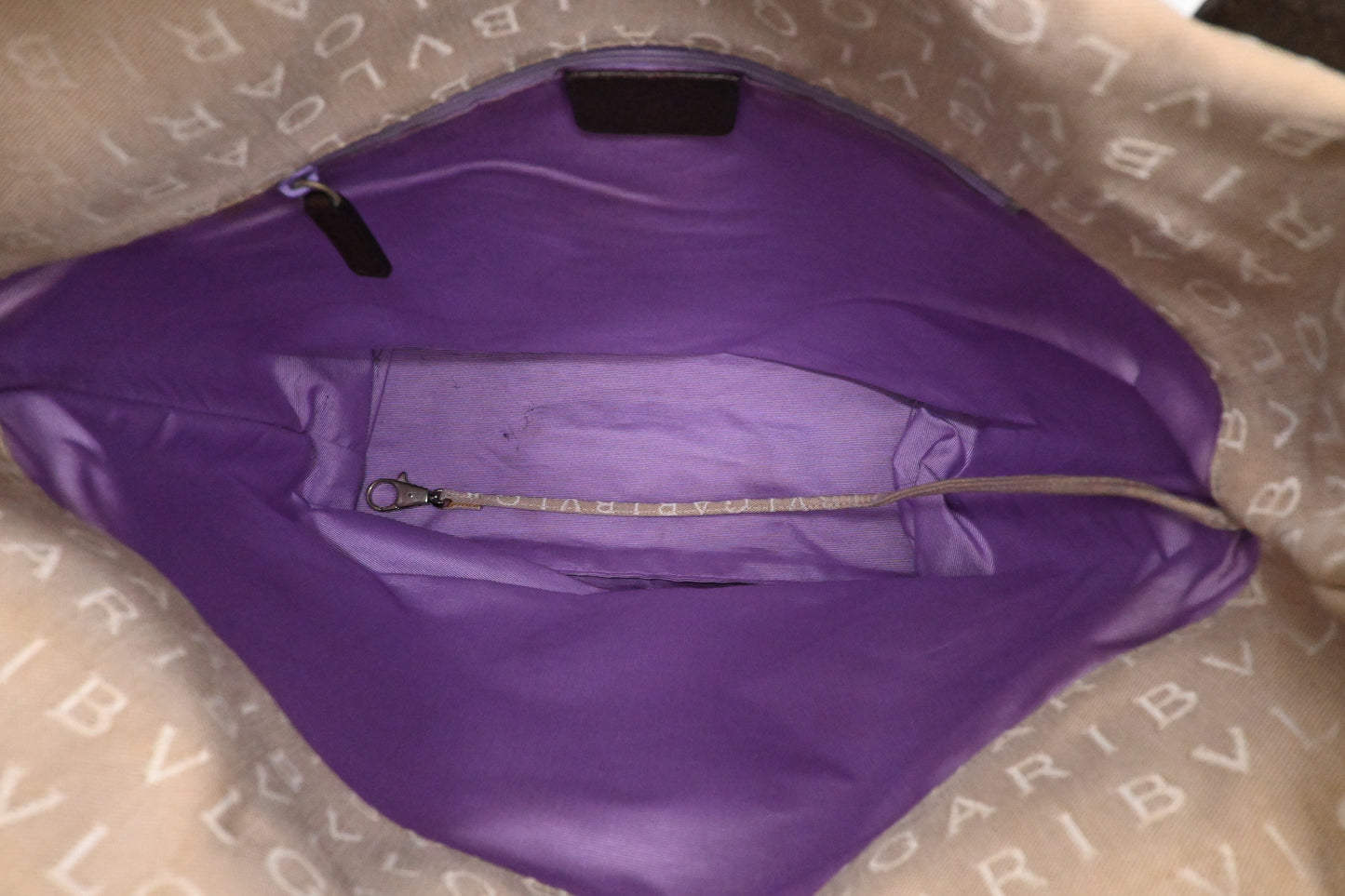Bvlgari Tote Bag in Beige Canvas