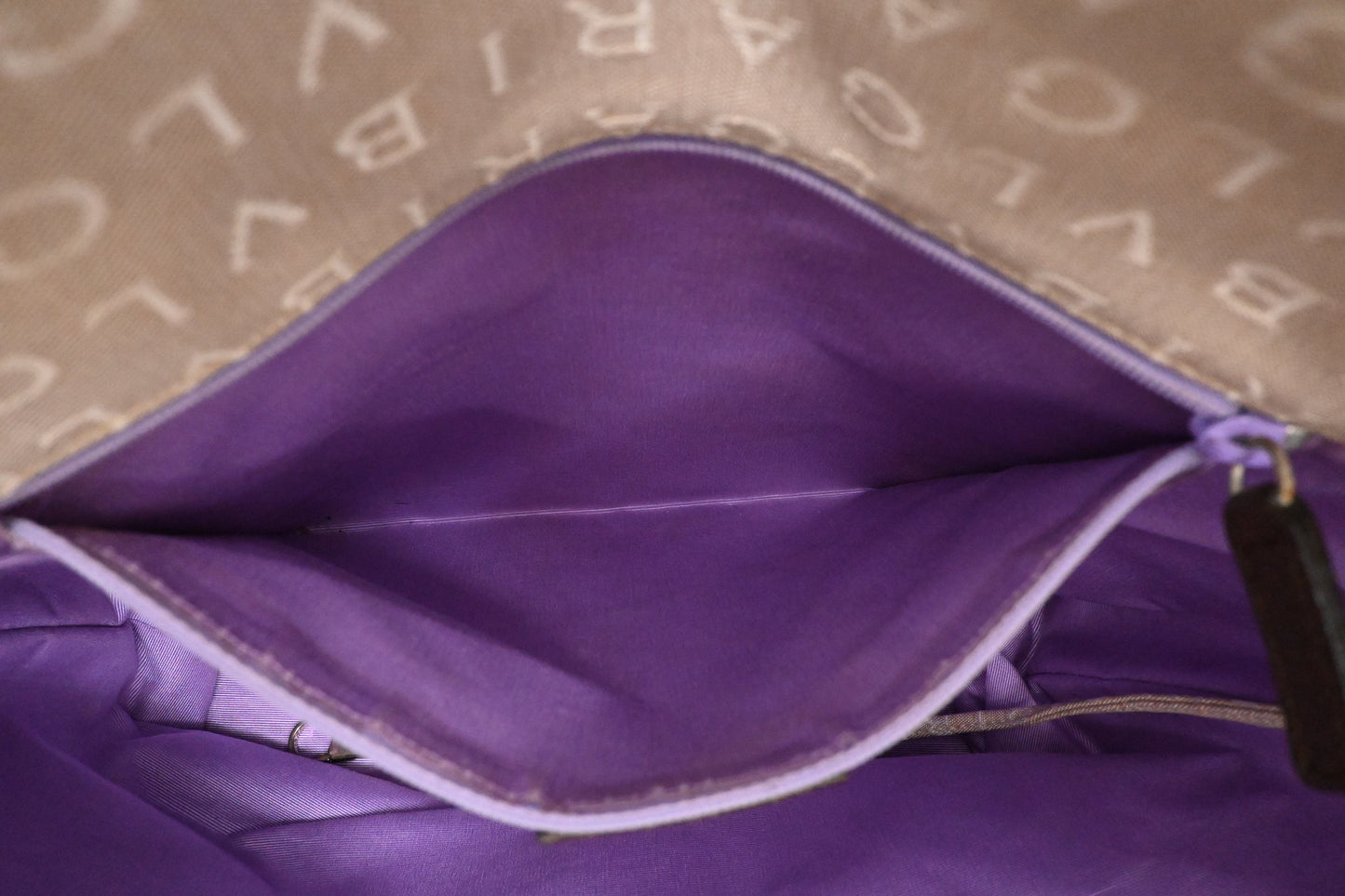 Bvlgari Tote Bag in Beige Canvas