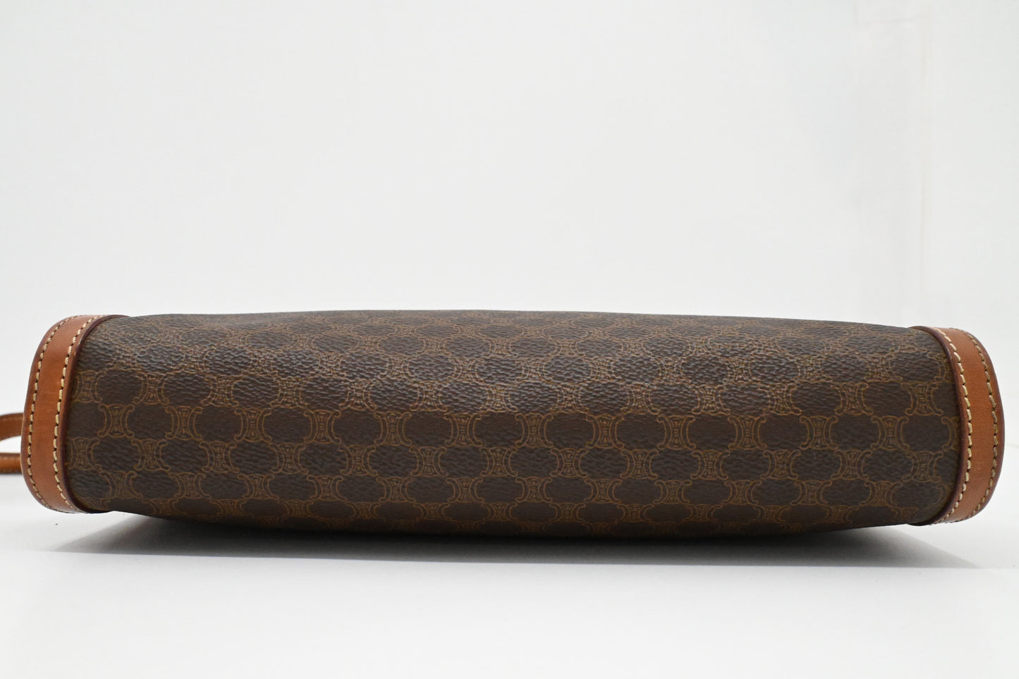 Celine Wristlet in Brown Macadam Canvas