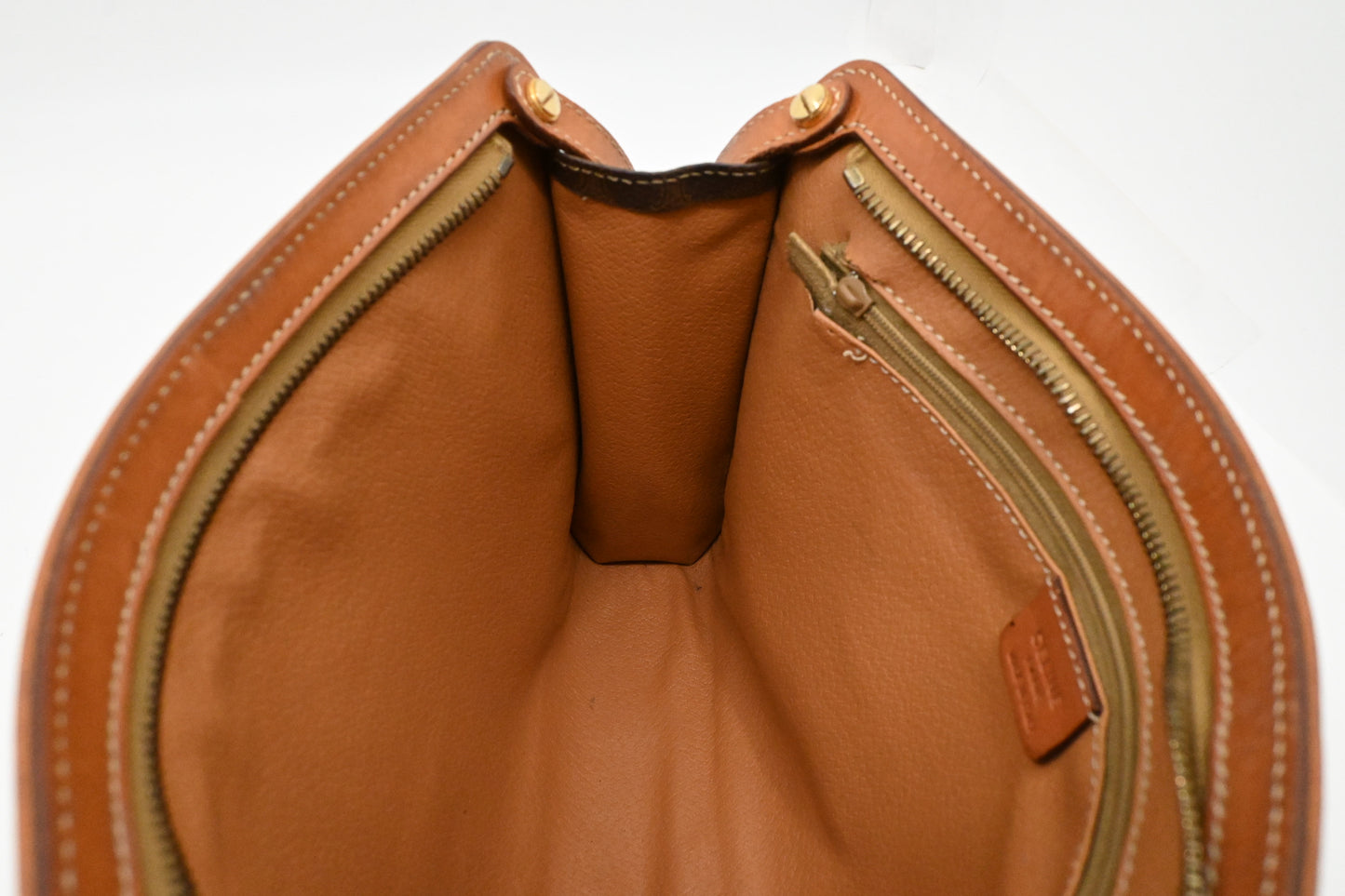 Celine Wristlet in Brown Macadam Canvas