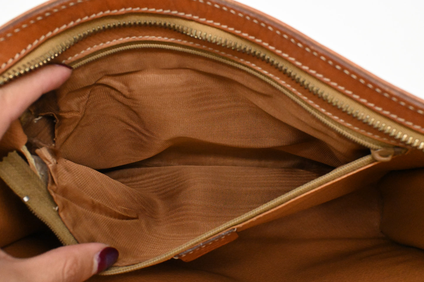 Celine Wristlet in Brown Macadam Canvas