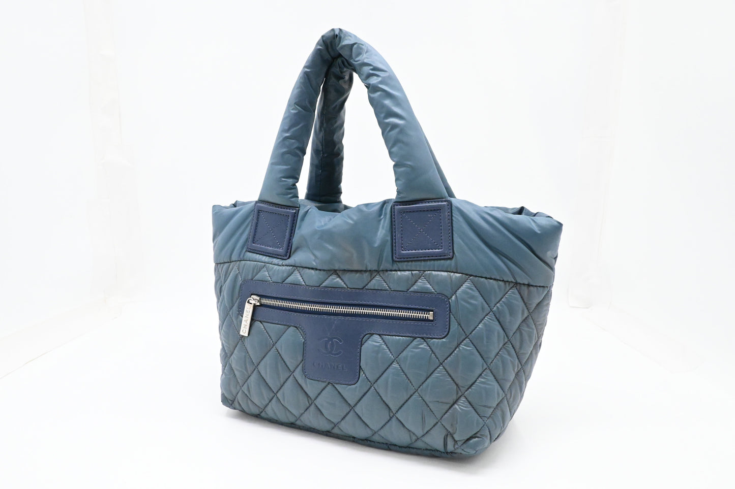Chanel Cocoon Handbag in Blue Nylon