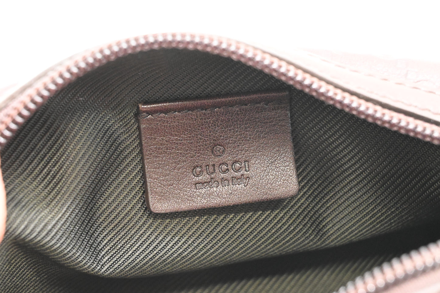 Gucci Cosmetics Pouch in Dark Brown Guccissima Leather