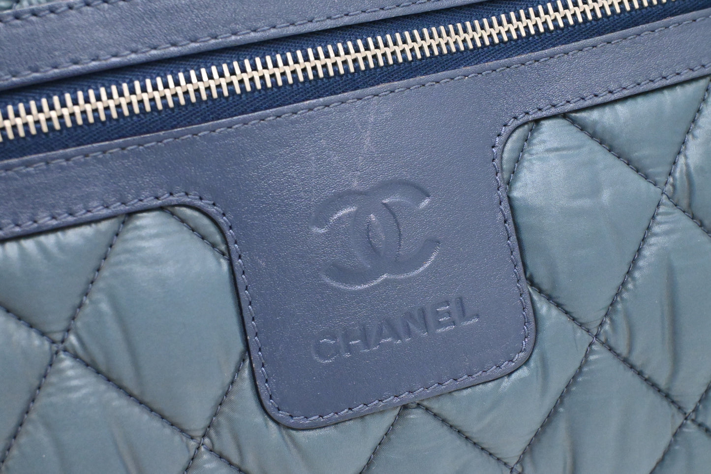 Chanel Cocoon Handbag in Blue Nylon
