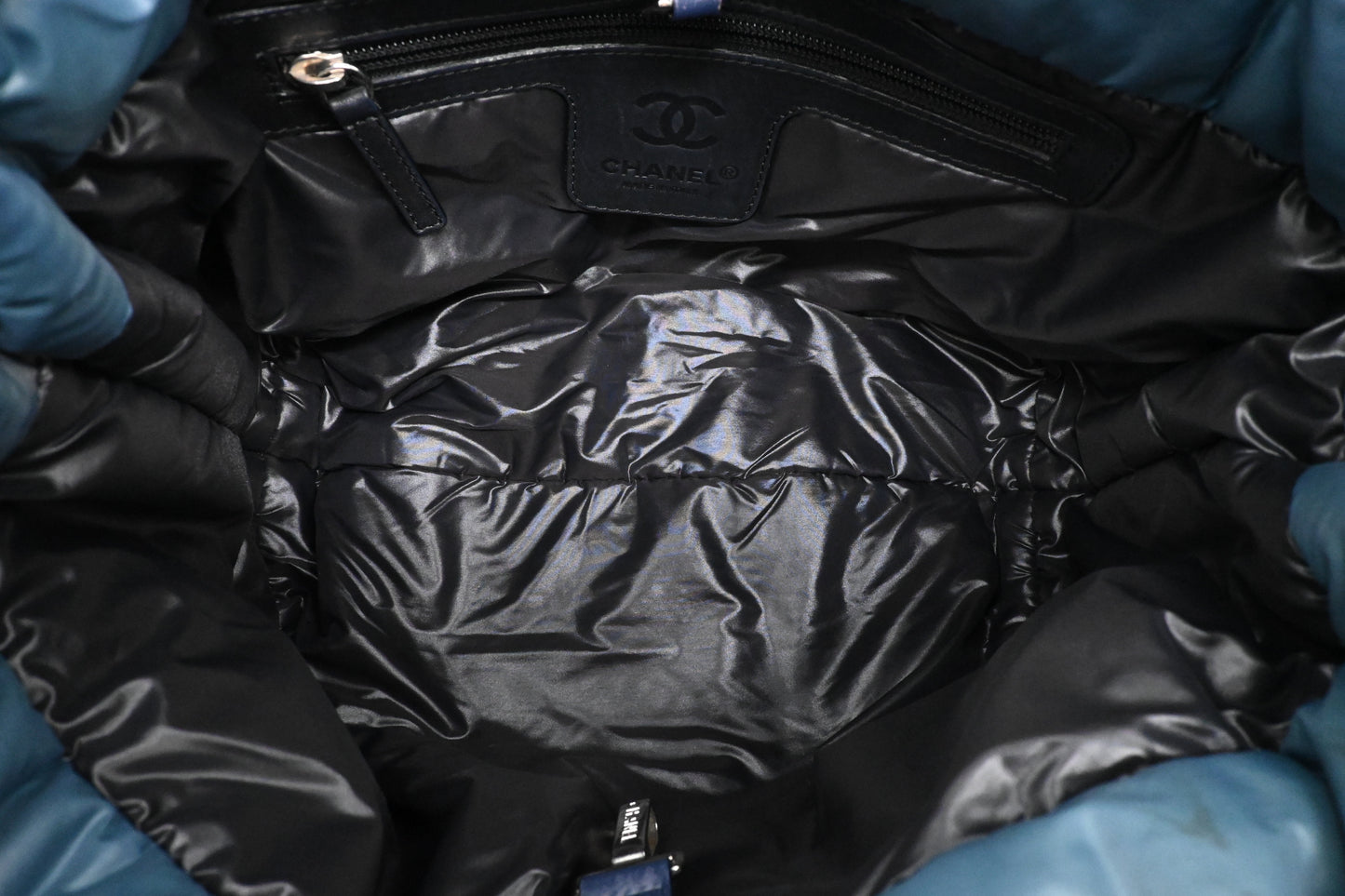 Chanel Cocoon Handbag in Blue Nylon