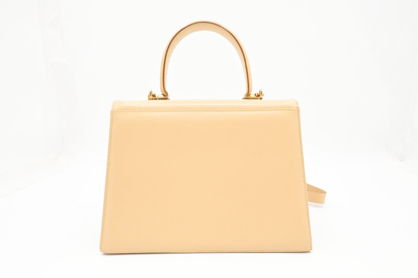 Ferragamo Gancini Handbag in Beige Leather