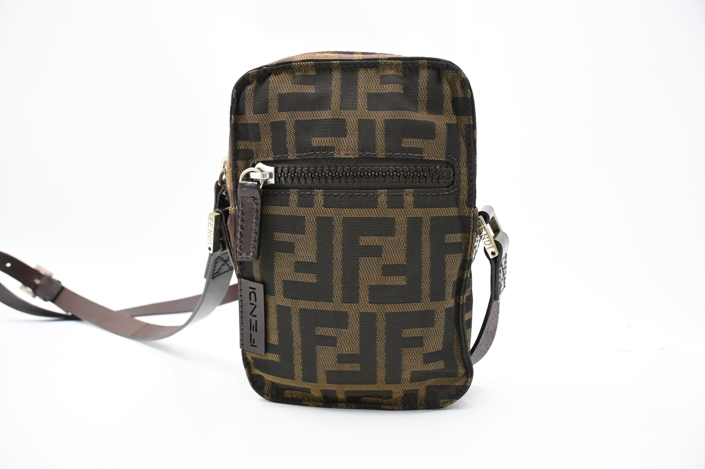 Fendi Mini Crossbody in Zucca Canvas