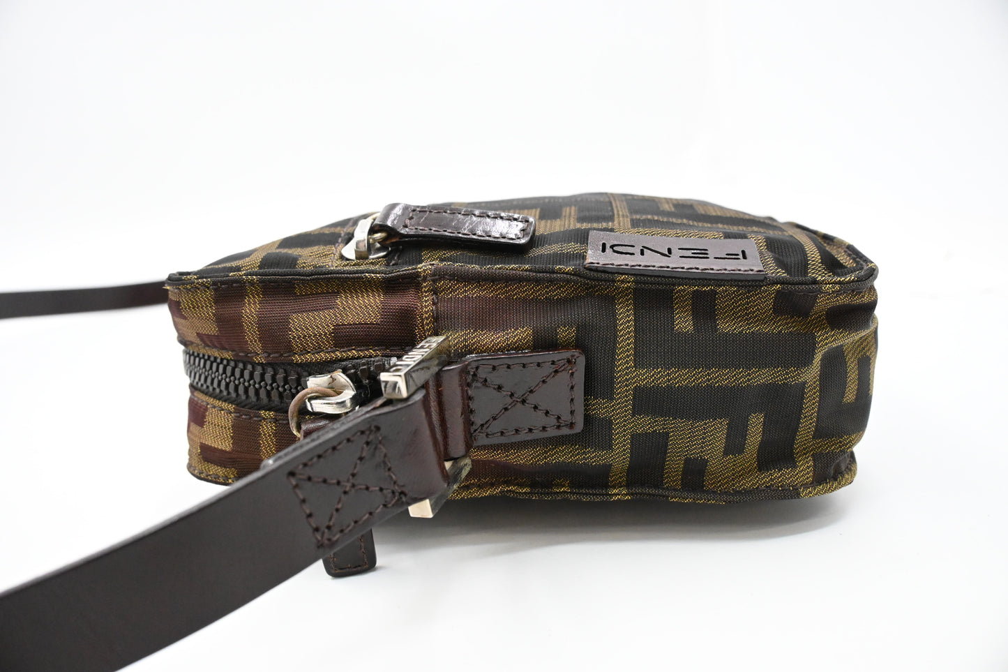 Fendi Mini Crossbody in Zucca Canvas