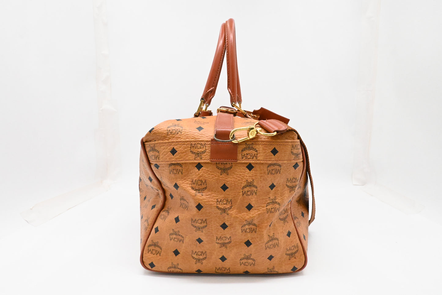 MCM Travel Bag in Cognac Visetos Canvas