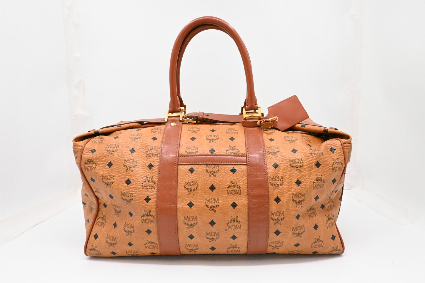 MCM Travel Bag in Cognac Visetos Canvas
