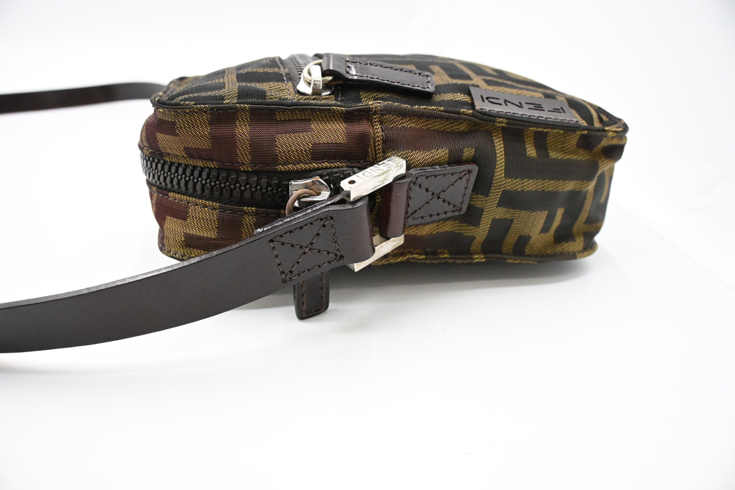 Fendi Mini Crossbody in Zucca Canvas