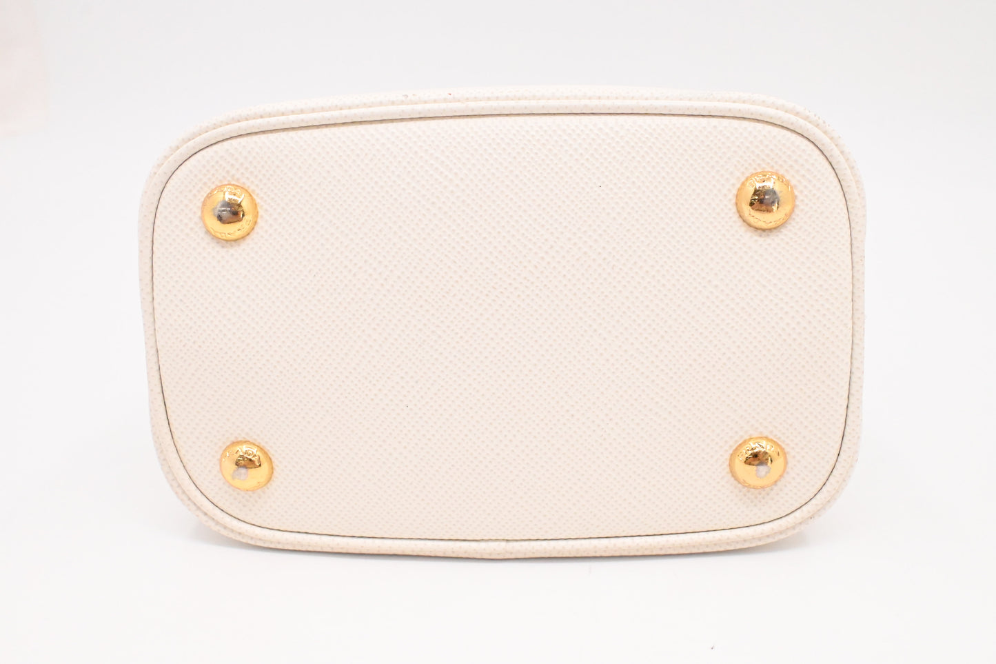 Prada Panier Bucket Bag in White Leather