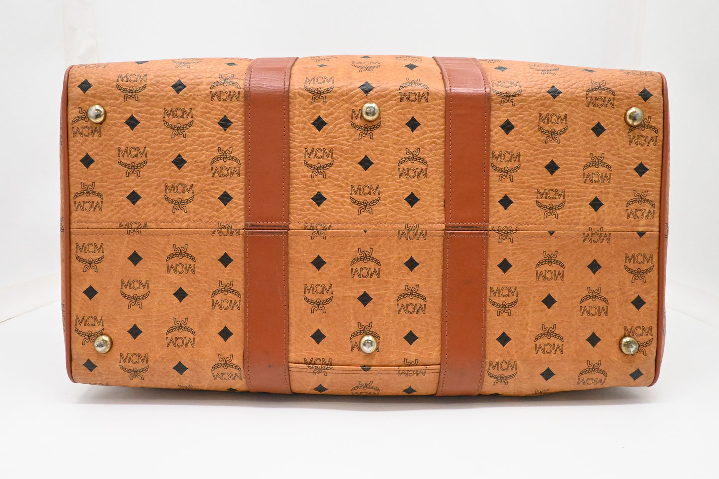 MCM Travel Bag in Cognac Visetos Canvas