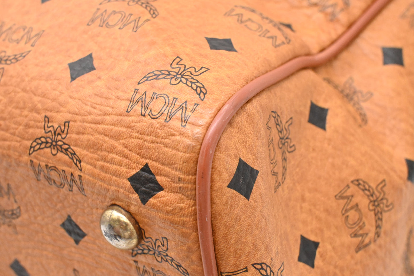 MCM Travel Bag in Cognac Visetos Canvas