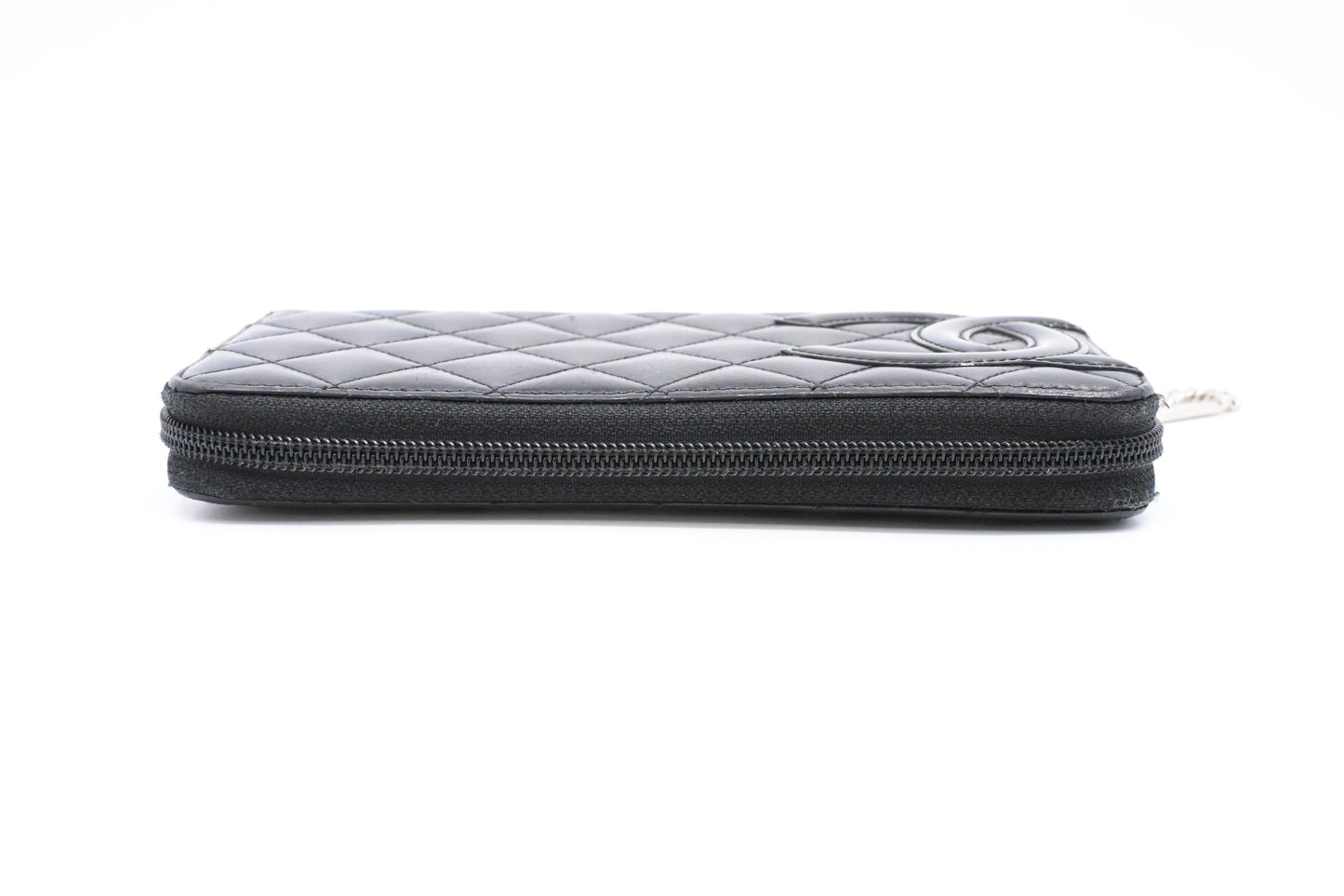 Chanel Cambon Wallet in Black Matelasse Leather