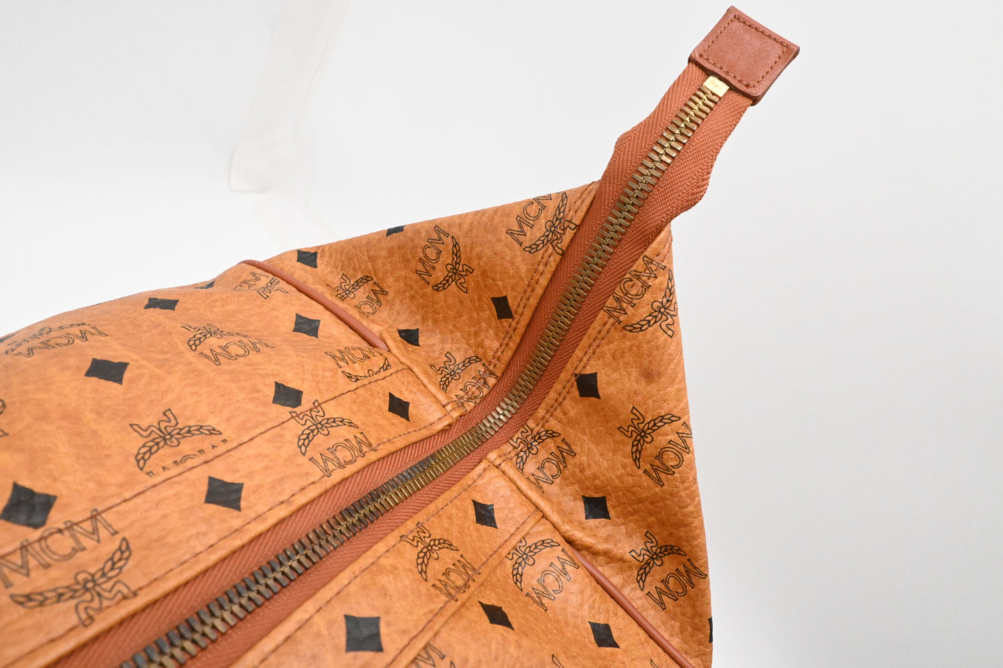 MCM Travel Bag in Cognac Visetos Canvas