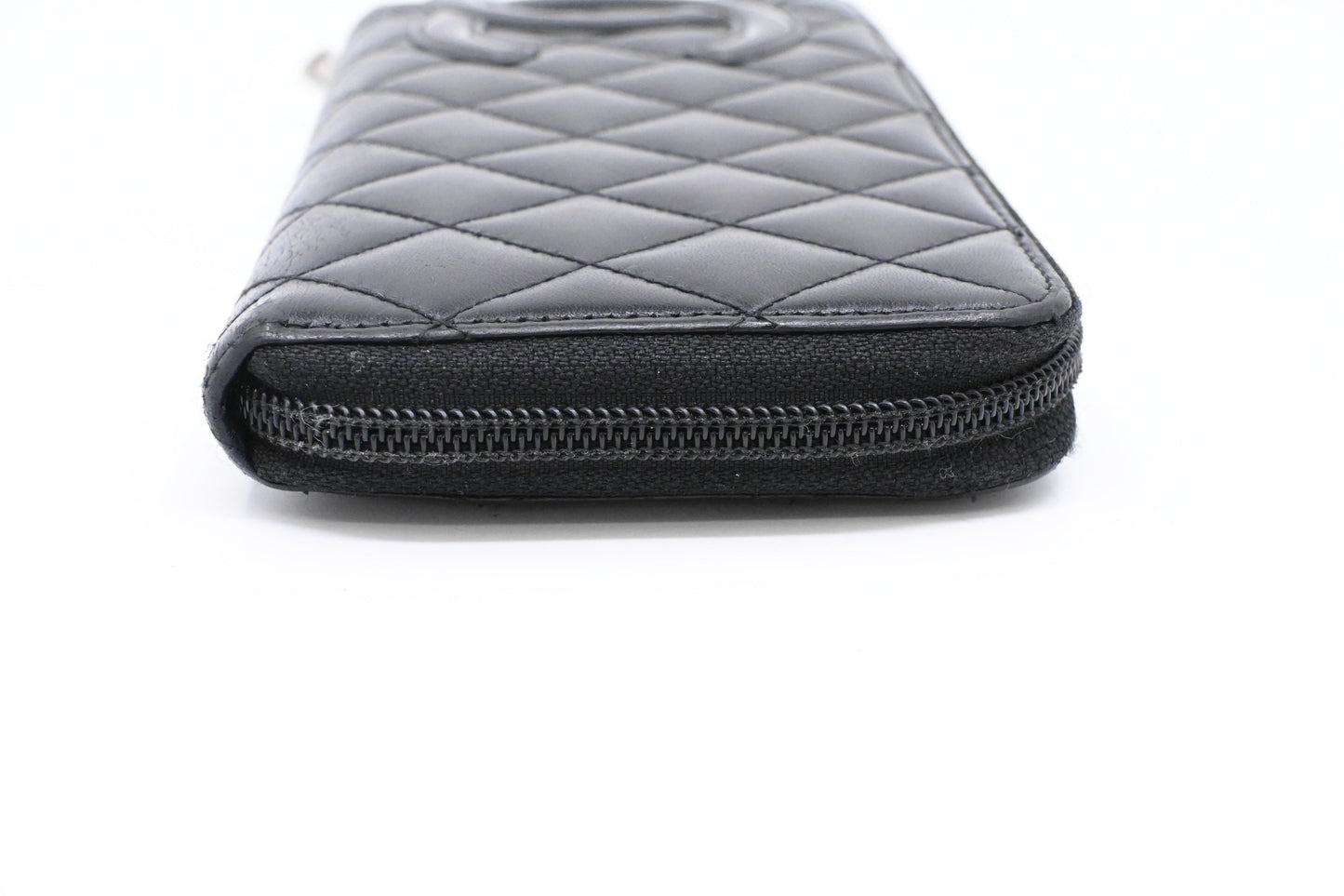 Chanel Cambon Wallet in Black Matelasse Leather