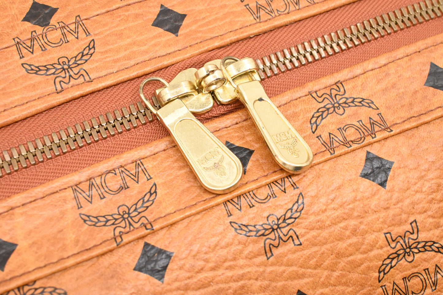 MCM Travel Bag in Cognac Visetos Canvas