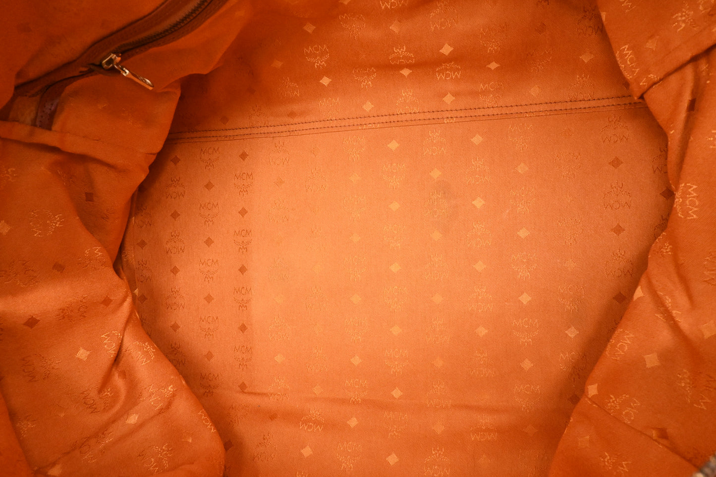 MCM Travel Bag in Cognac Visetos Canvas