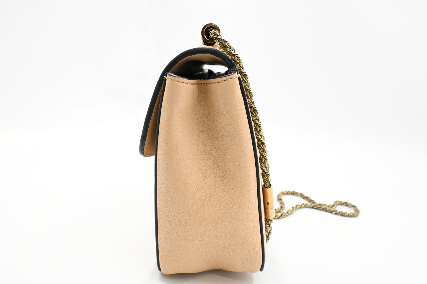 Chloe Elsie Shoulder Bag in Beige Leather