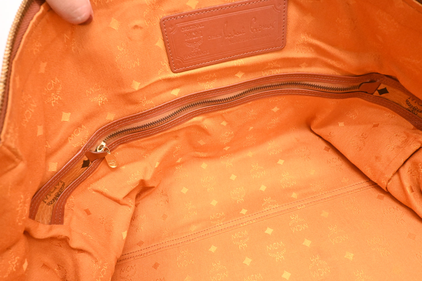 MCM Travel Bag in Cognac Visetos Canvas