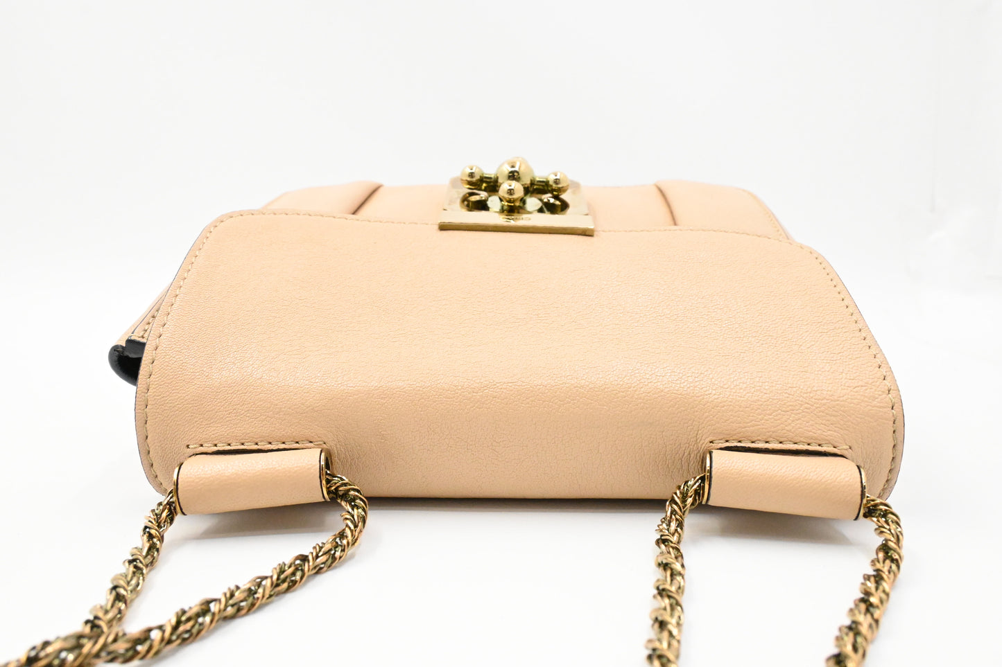 Chloe Elsie Shoulder Bag in Beige Leather