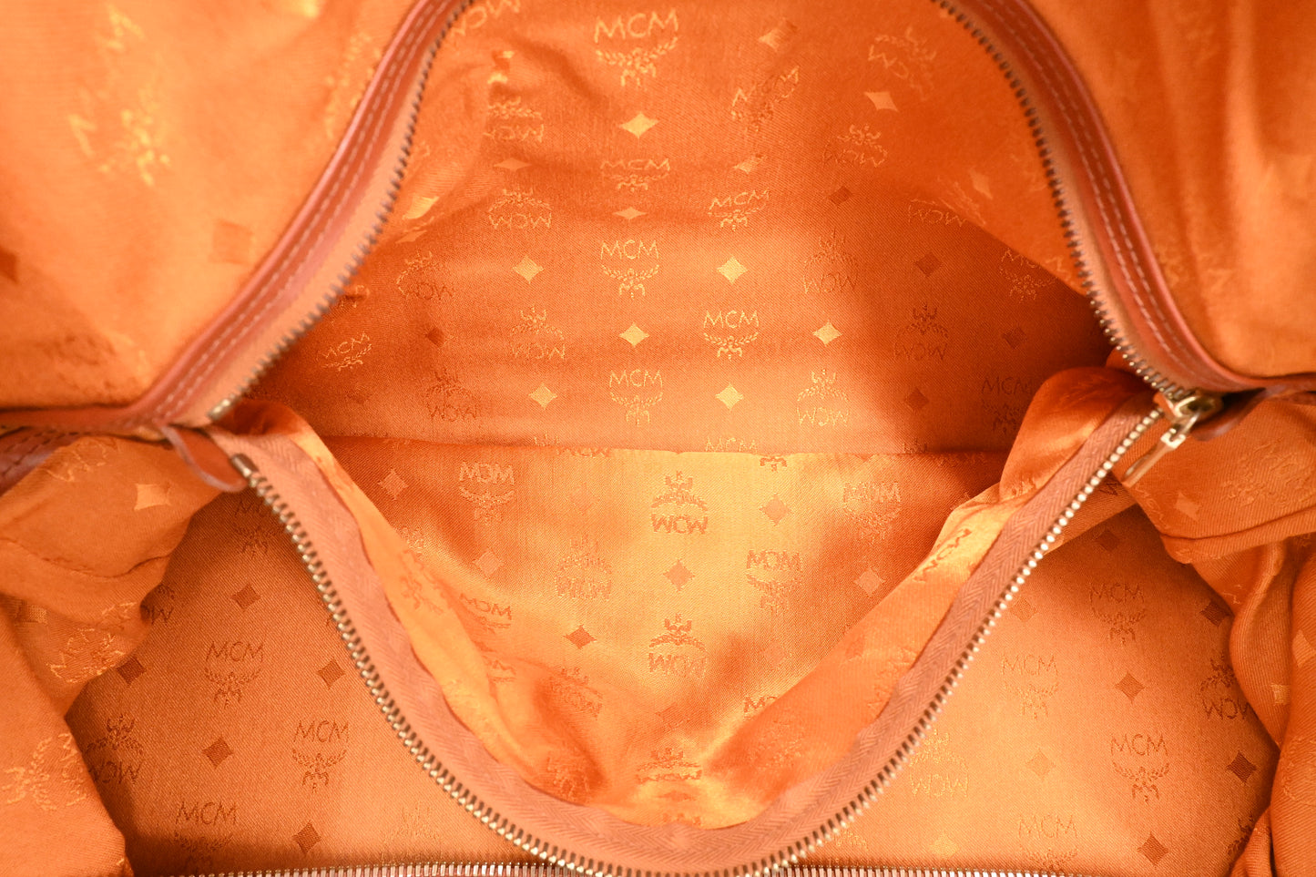 MCM Travel Bag in Cognac Visetos Canvas