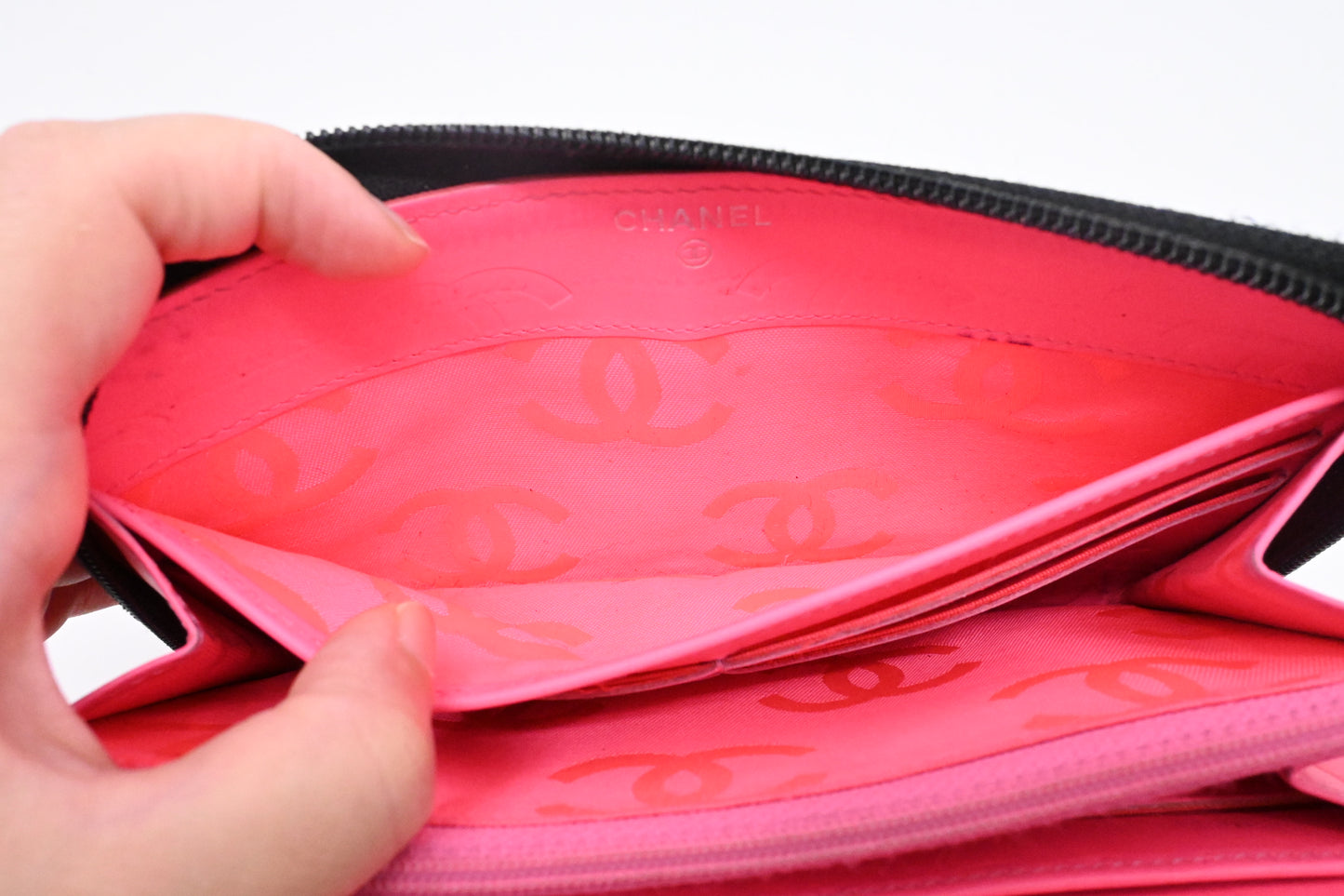 Chanel Cambon Wallet in Black Matelasse Leather