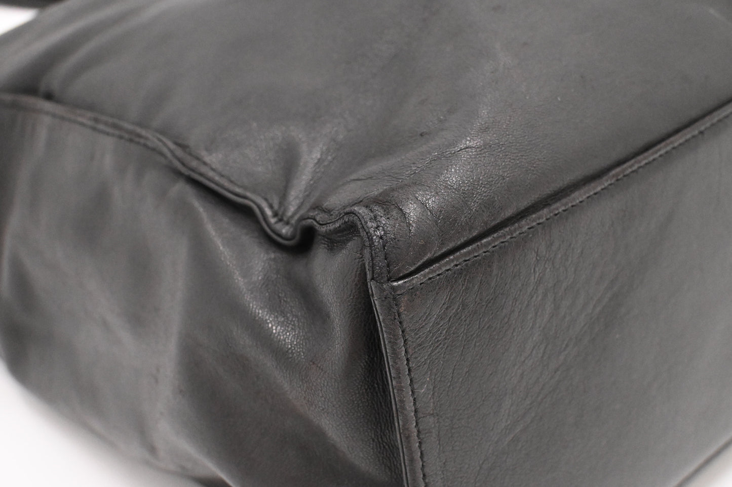 Chanel Large Chain Tote in Black Leather