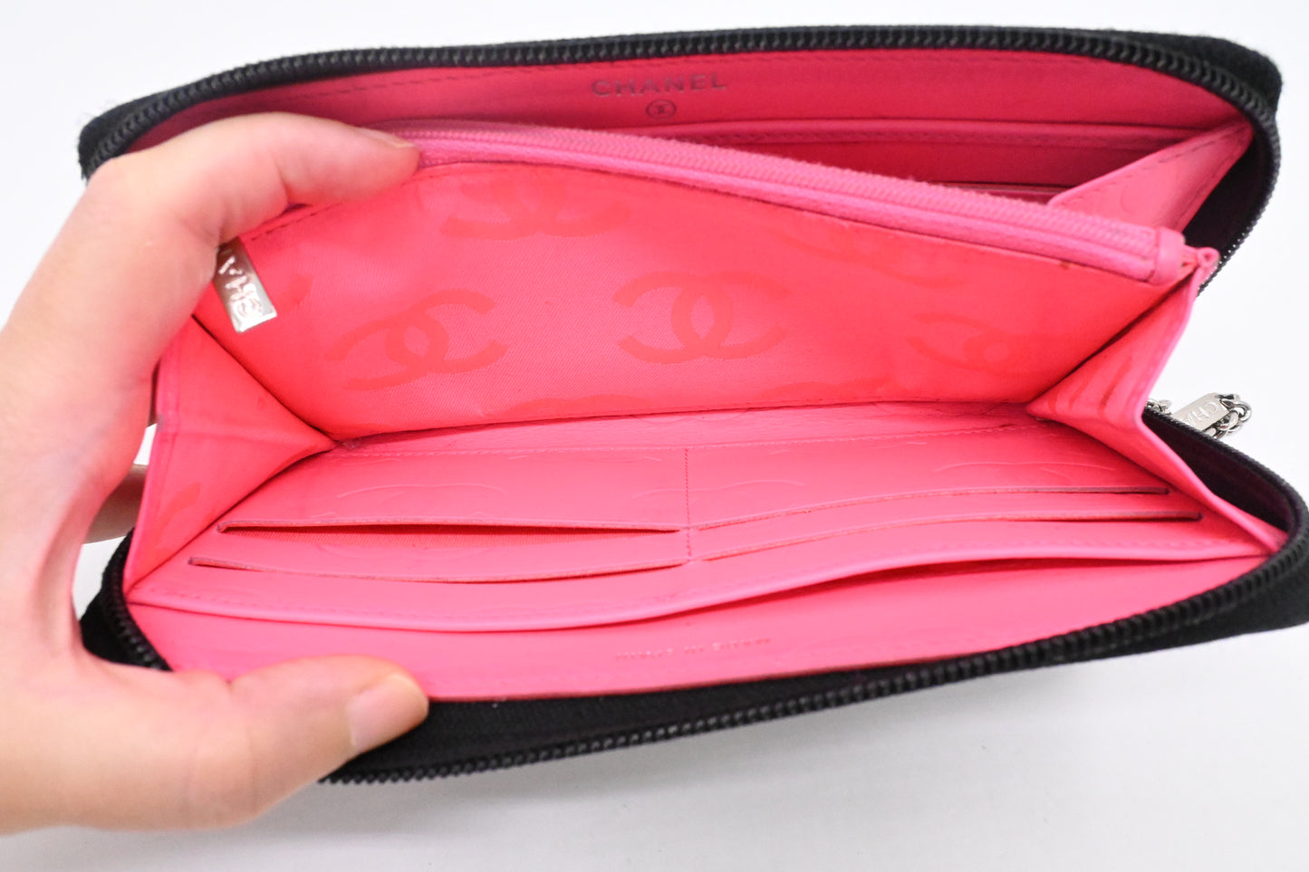 Chanel Cambon Wallet in Black Matelasse Leather