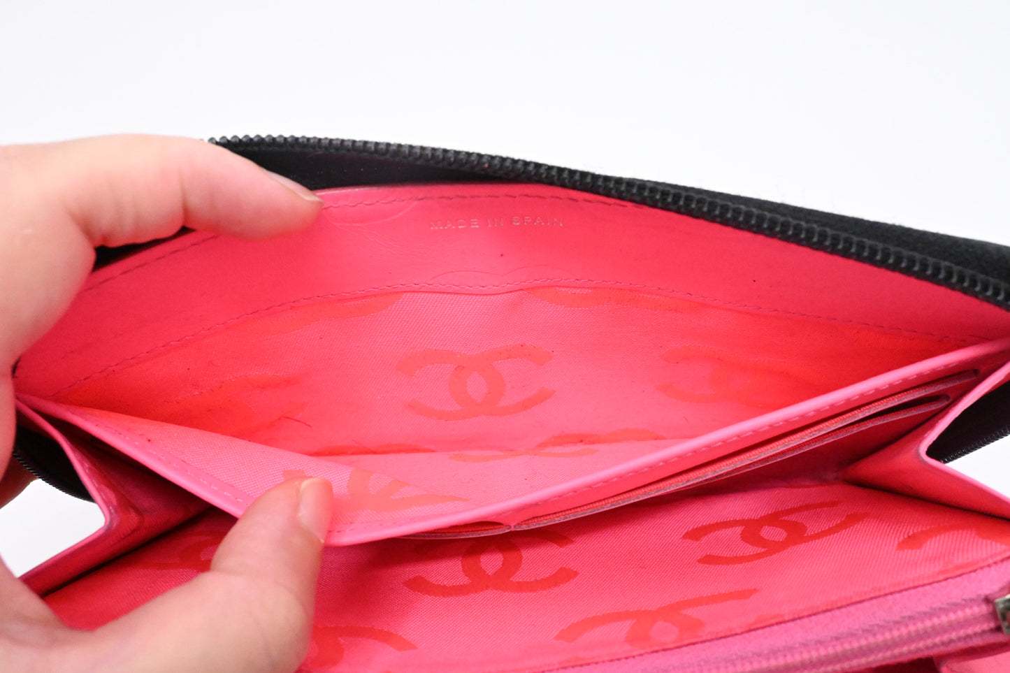 Chanel Cambon Wallet in Black Matelasse Leather
