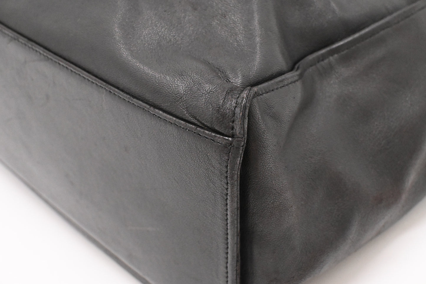Chanel Large Chain Tote in Black Leather