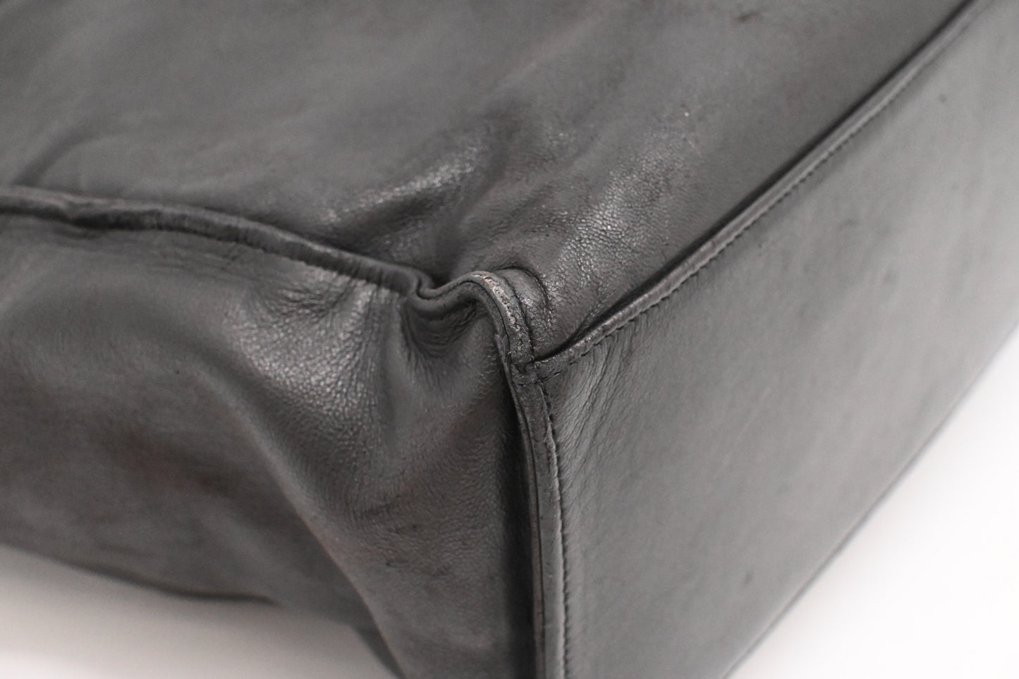 Chanel Large Chain Tote in Black Leather