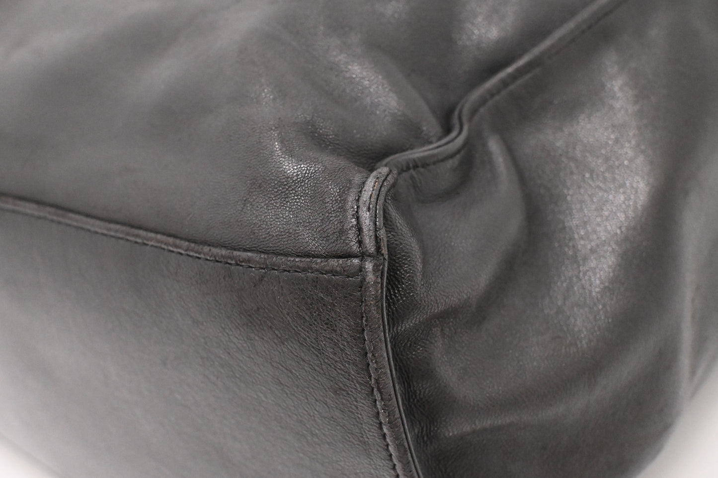 Chanel Large Chain Tote in Black Leather