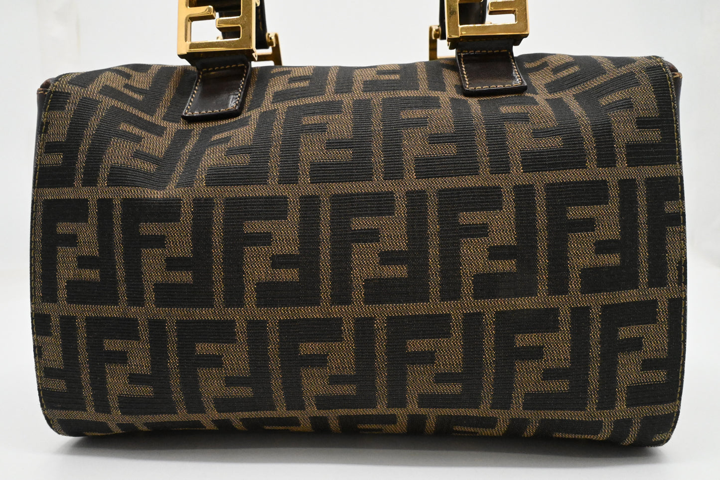 Fendi Mini Boston Bag in Zucca Canvas