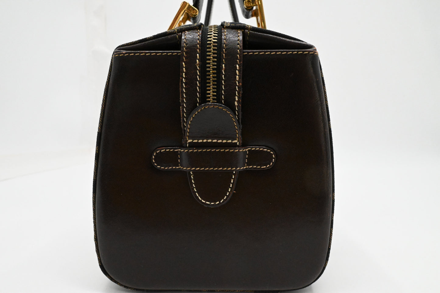 Fendi Mini Boston Bag in Zucca Canvas