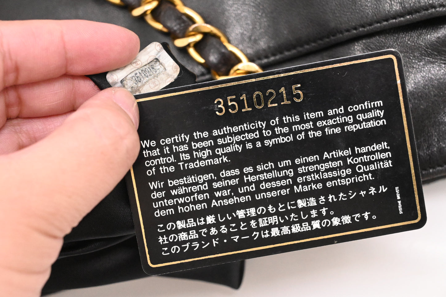 Chanel Large Chain Tote in Black Leather
