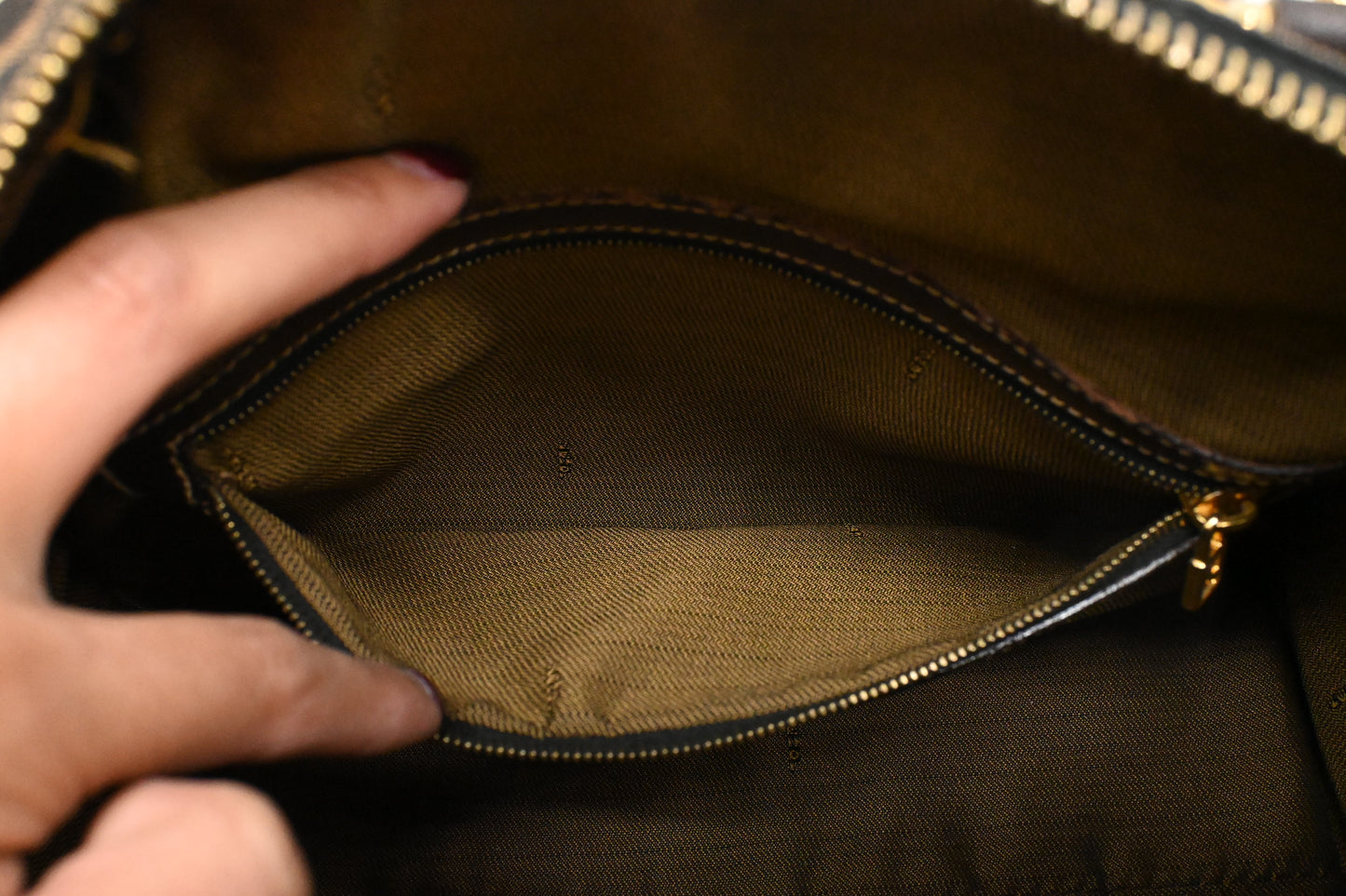 Fendi Mini Boston Bag in Zucca Canvas