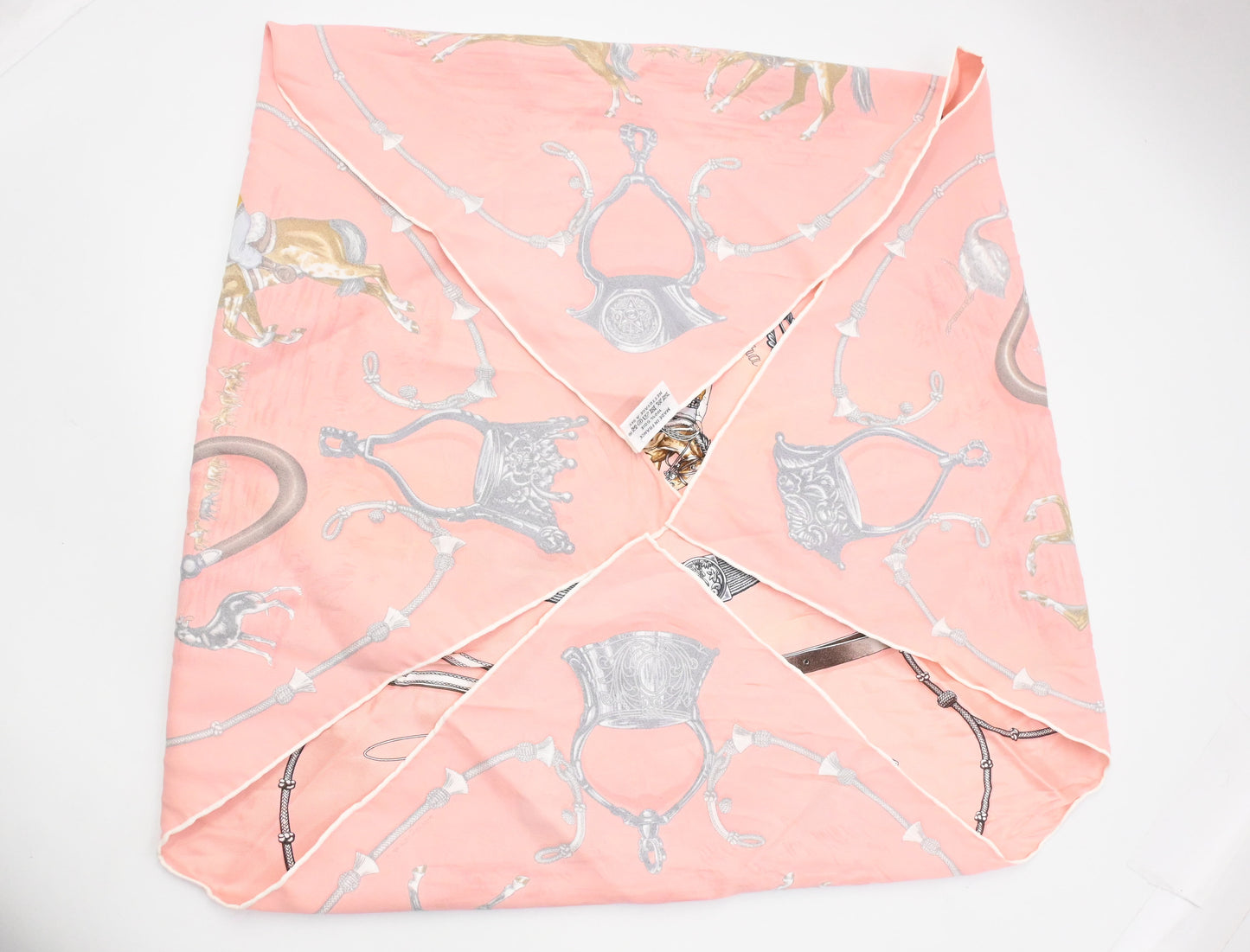 Hermes 'Pampas' Carre 70 in Pink Silk