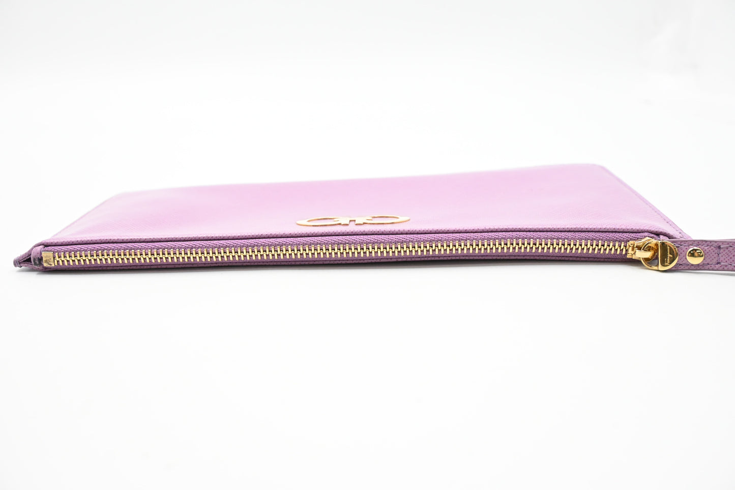 Ferragamo Wristlet Pouch in Purple Leather
