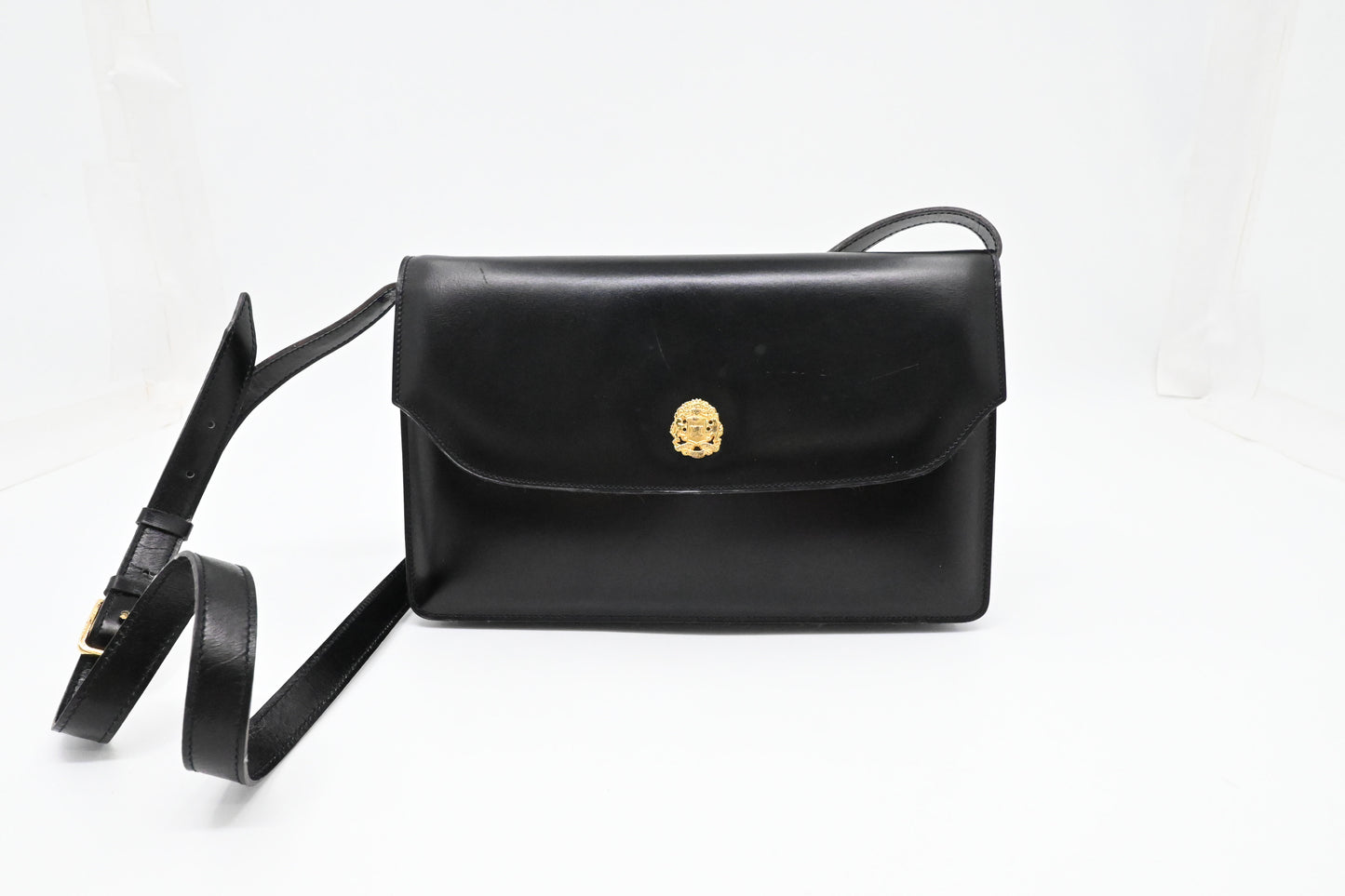 Celine Shoulder Bag in Black Leather