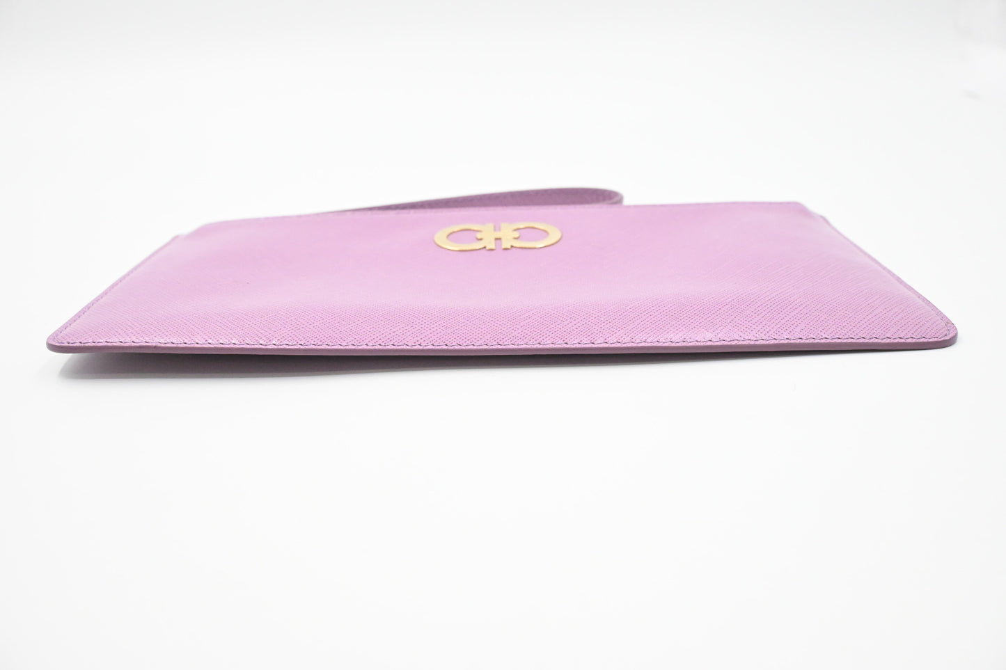 Ferragamo Wristlet Pouch in Purple Leather