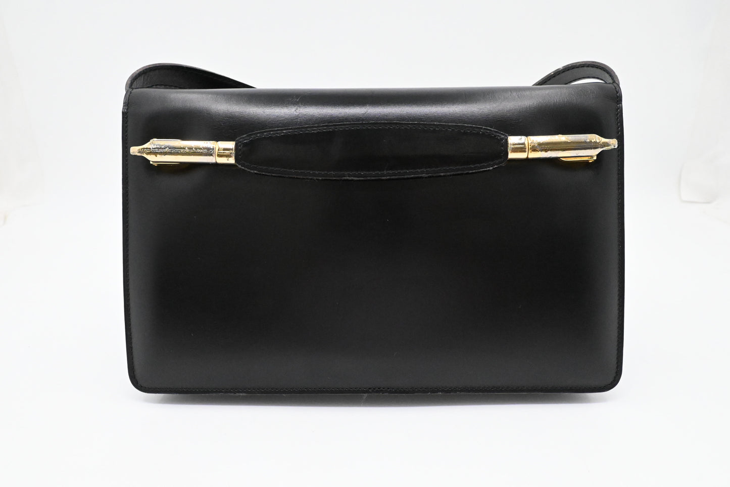 Celine Shoulder Bag in Black Leather