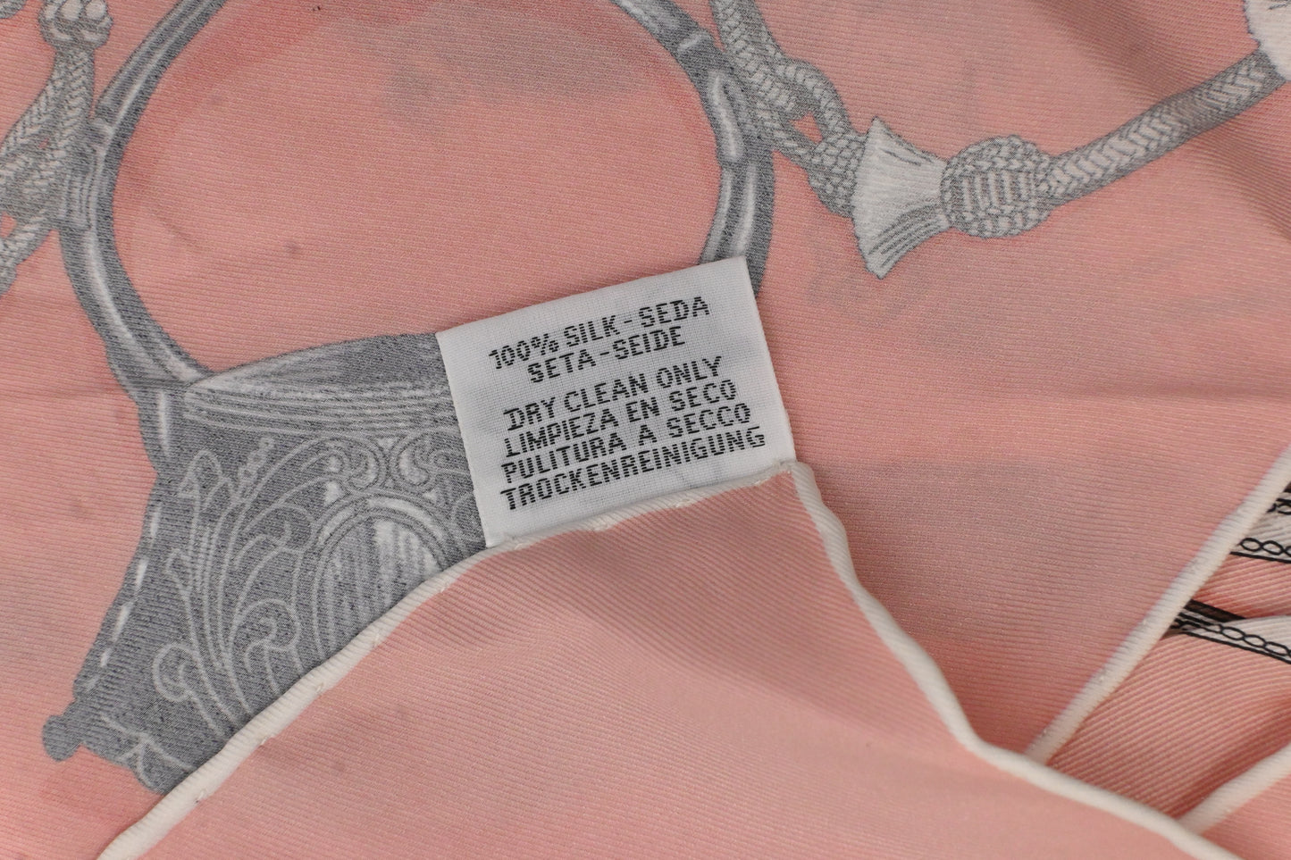 Hermes 'Pampas' Carre 70 in Pink Silk