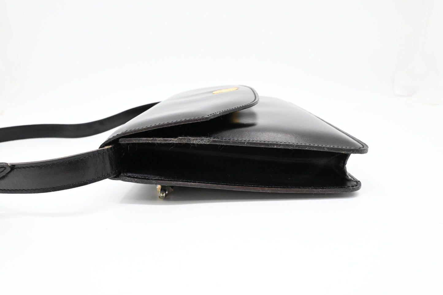 Celine Shoulder Bag in Black Leather