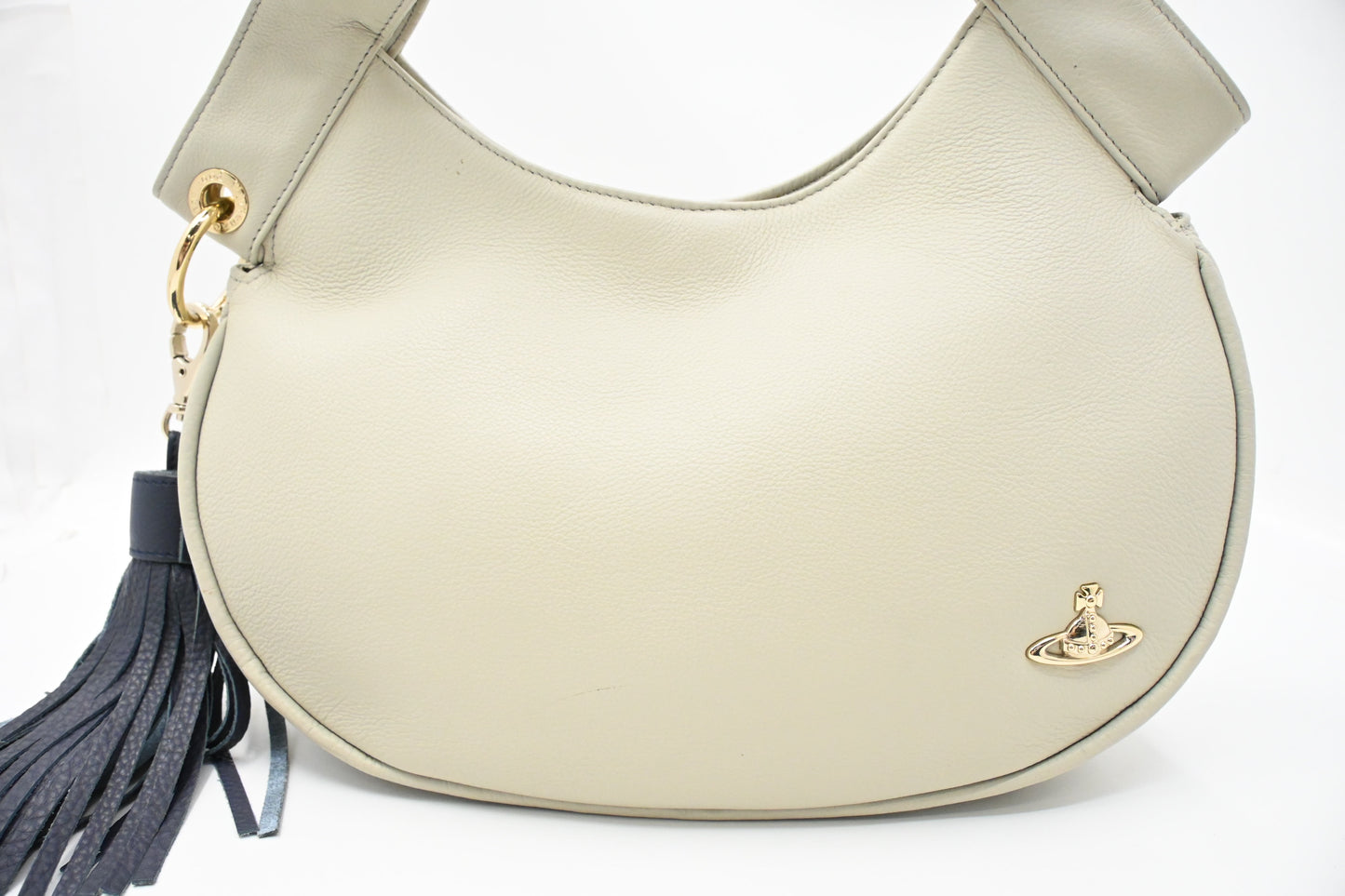 Vivienne Westwood Shoulder Bag in Light Gray Leather