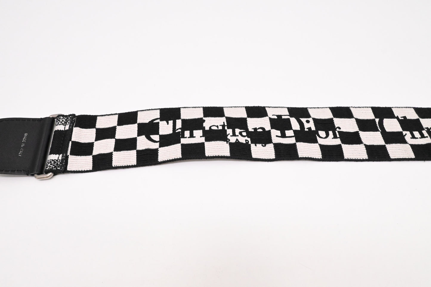 Dior Medium Lady Dior in Black and White Checkered Leather